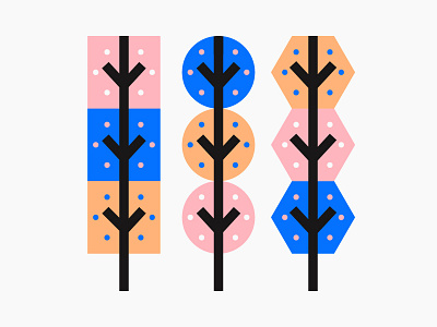 Geometrees design geometric geometry illustration trees