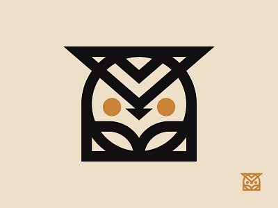Owl bird design icon illustration logo mark owl