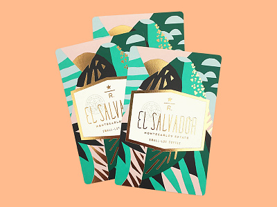 El Salvador Montecarlos Estate design el salvador illustration print reserve starbucks volcano