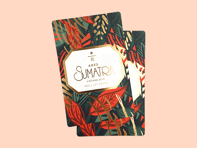 Aged Sumatra 2018 coffee design foil illustration pattern print reserve starbucks sumatra