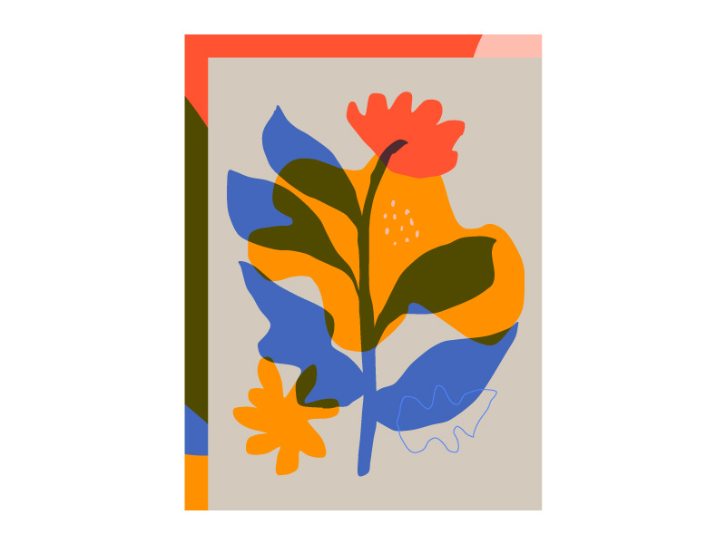 Flowers flower illustrator print multiply overprint illustration flowers