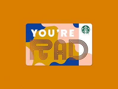 You're Rad coffee design illustration starbucks typography