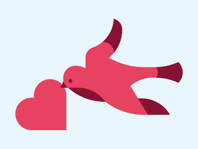 Birdy bird bird design heart illustration love valentines