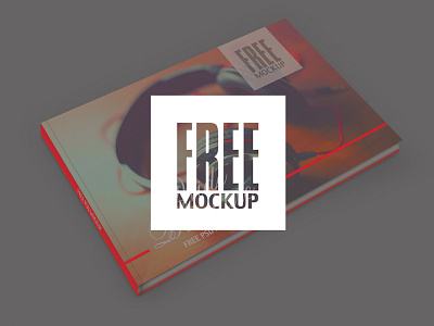 FREE MOCKUP brochure cover design free graphic hardcover mockup wide