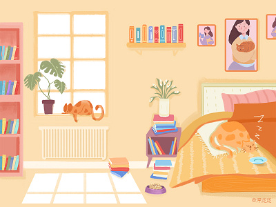 bedroom illustrations