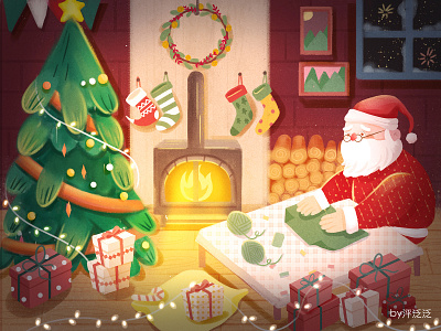 Merry Christmas cartoon character art christmas illustration illustartion