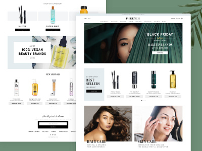 Phrench Beauty beauty branding design great layout nature shopify uidesign uiux website work
