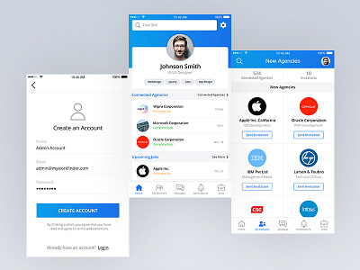 My Work Finder App app concept design ios mobile screen ui design work