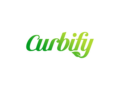 Curbify Logo brand color construction design digital green icon leaf logo redesign simple work