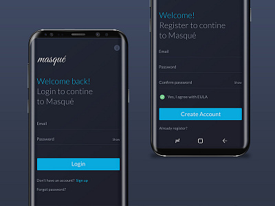 App UI Design android app concept creative design fora masque minimal mobile monitoring ui