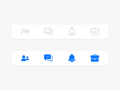 App Navigation app blue chat design digital icon minimal navigation notification studio ui work
