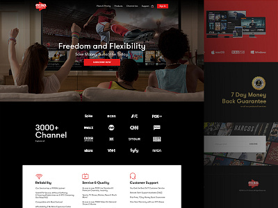 UI Design black digital layout live studio tv series ui ux design website