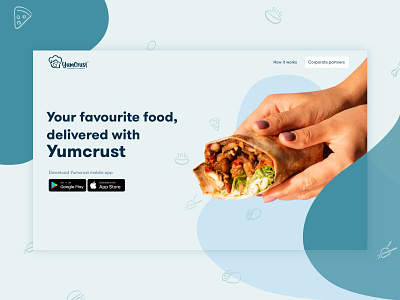 YumCrust - Sample brand food food app foodie simple uidesign website work