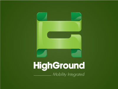 Highground Logo brand branding glossy green identity illustrator logo