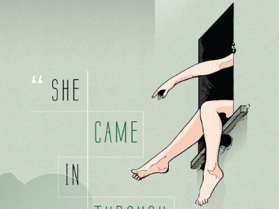 She Came In Through The Bathroom Window illustration poster print