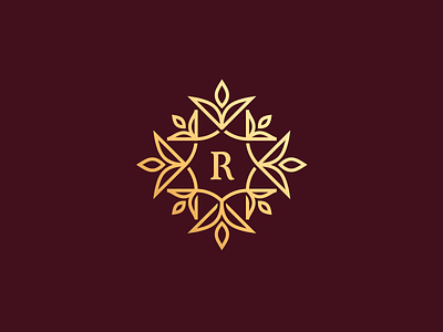 Floral ornament logo