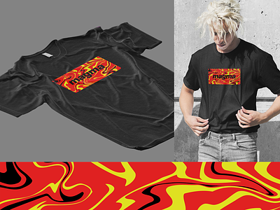 Lava t-shirt print apparel branding cloth flow fluid liquid logo magma men modern pattern print t-shirt wear youth
