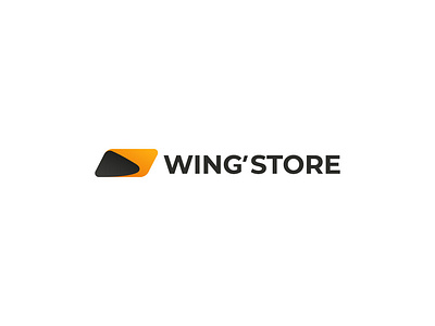 Wing'store concept abstract bold font brand design dynamic gradient logo modern shop sport sportswear store wear wing