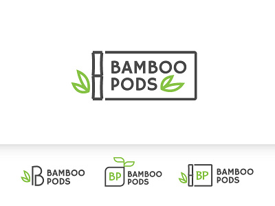 Bamboo pods logo concepts air air purifier bamboo branding concept ecologic ecology green leaves letters line art logo minimalist minimalistic modern natural organic