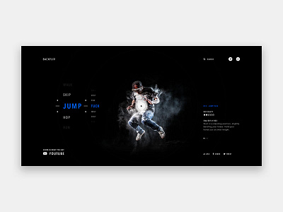 Jump interface landing minimal modern ui uidesign ux webdesign weblayout website