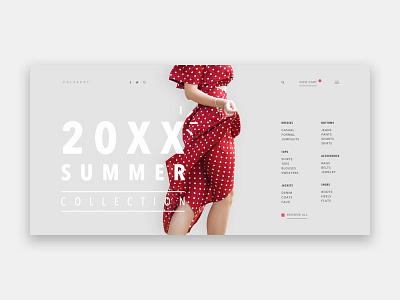 Summer ecommerce fashion interface landing minimal modern ui uidesign ux webdesign weblayout website