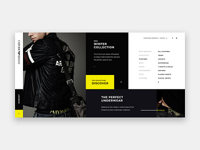 Men's Fashion ecommerce fashion interface landing layout minimal ui ui design ux web web design website