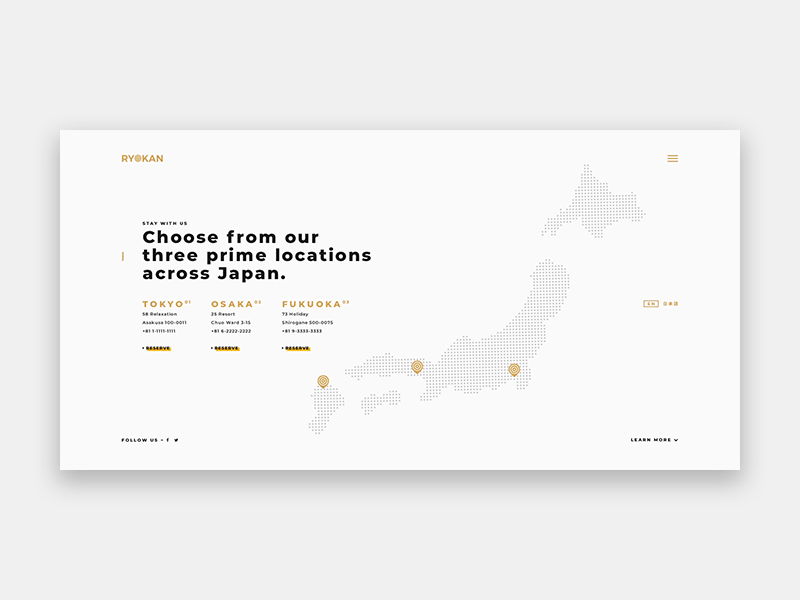 Ryokan Load Animation animation interaction interface landing layout ui ui design ux web web design website
