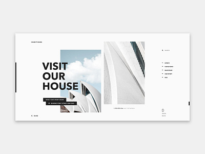 House of Sound architecture interface landing layout minimal modern ui ui design web web design website