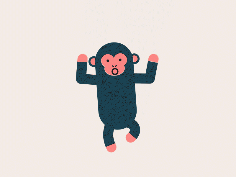 Monkey Dance after effect animal animation character dance illustration loop monkey