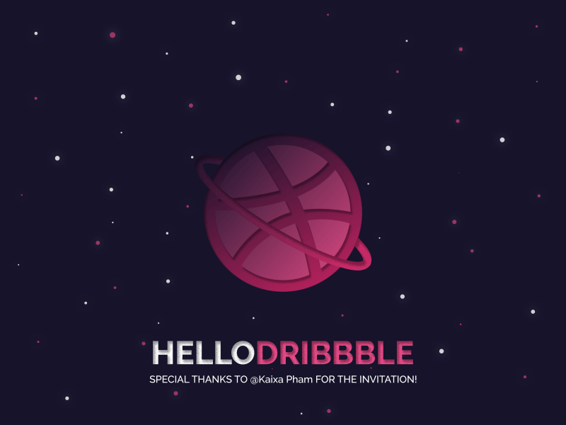 Hello Dribbble after effect animation hello dribbble stars
