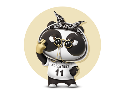 PandaEarth - Panda #33 - My name is He He blockchain blockchain game cryptocollectibles cryptokitties cryptopandas dapp erc 721 ethereum metamask panda pandaearth tachat