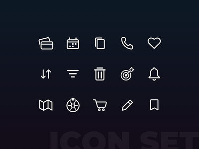 Icon Set app icon icon design icon pack icon set iconography icons