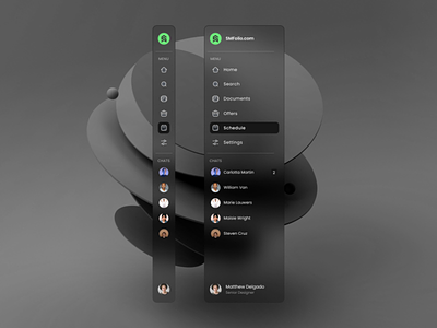 Side Menu Design application dark menu dark menu bar glass menu glass menus interaction design menu menu bar menu design menus nav bar navigation bar ui ui design