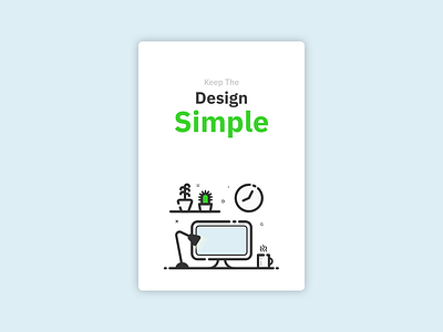 Keep The Design Simple branding card design cards design graphics icon illustration interaction design typography ui vector