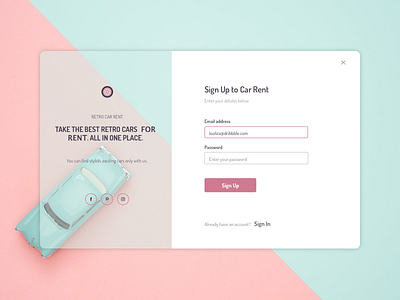 Daily UI Challenge #001 Sign Up 001 challenge daily ui dailyui pop up registration form sign up ui user interface