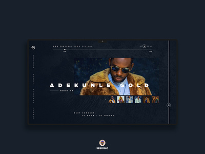 Landing Page for Adekunle Gold adobexd branding design landing page ui ux