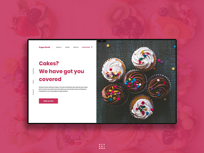 Cake Website UI Design adobexd app landing page ui ux website