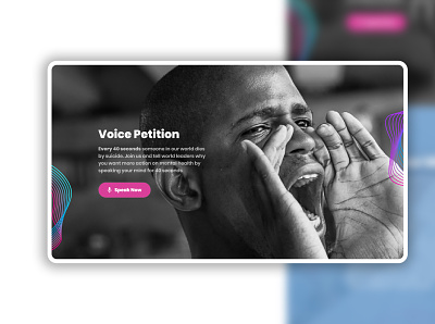 Speak Your Mind Campaign adobexd design designs landing page ui ux website