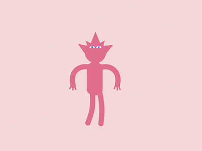 Monsters ! Mr Pink after effect animated animation colored colors cute design dribbble funny gradient illustration
