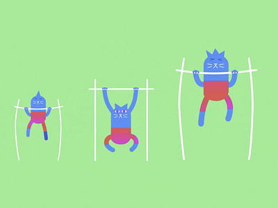 Monsters ! Fitness advertising after effect animated animation chara design characters colored colors cute design dribbble funny gradient happy illustration illustrator motion design motion graphics strange vector