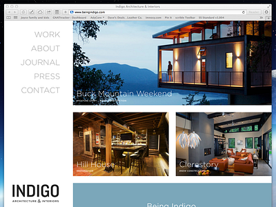 Website for Indigo Architecture & Interiors