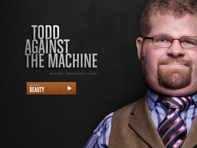 Todd Against the Machine Front Page chalet comprime dark grunge typography