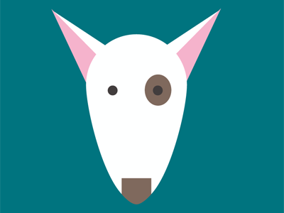 Bull Terrier animal apple bull terrier dog geometric ios jens windolf logo psd vector