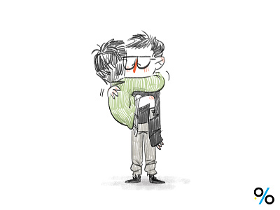 Hugger cartoon character design comic art illustration