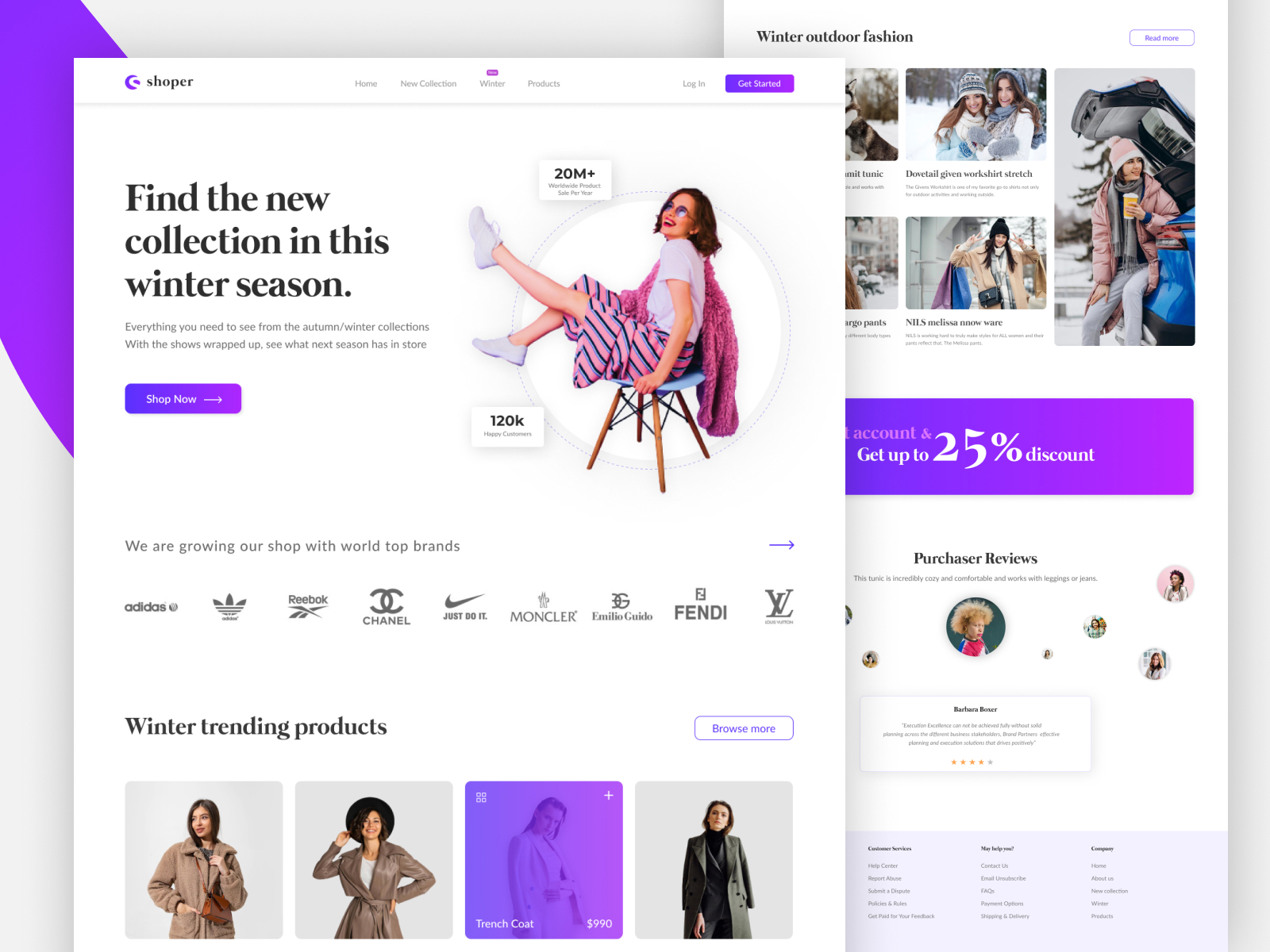 eCommerce landing page by Sarwar Jahan on Dribbble