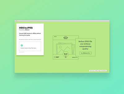 HEICtoJPEG Landing page by JPEGmini app branding graphic desgin illustration typography ux ui web design
