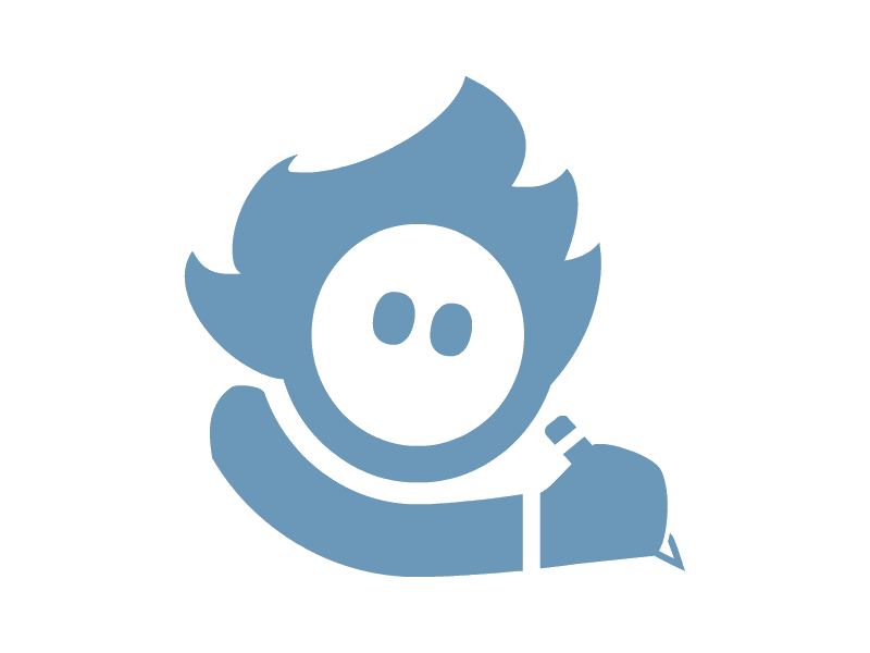 Daniel P Logo Animation avatar blue branding design drawing face gif identity logo man pencil personal