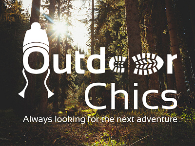 Outdoor Chics Logo Design adventure boot boot print branding design girls hat identity logo outdoor