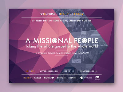 Centenary Conference Poster for AblazeUK 2016 ablaze apostolic church arrow church conference convention polygon poster