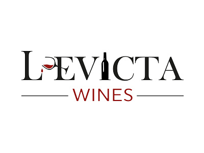 Levicta Wines Logo glass logo wine